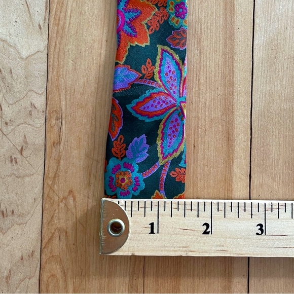 Kenzo Colorful Floral Print Silk Tie - Picture 16 of 16
